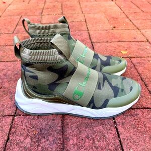 Champion Women's Rally Camo High Top Sock Sneaker Shoes